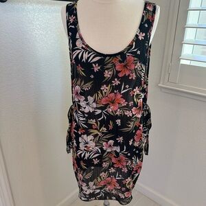 Tropical Floral Sleeveless Dress